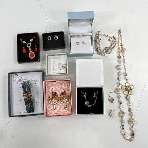 Lot of 8 NIB Jewelry Sets Gold Cake Piper K Sterling Silver Bentelli Earrings