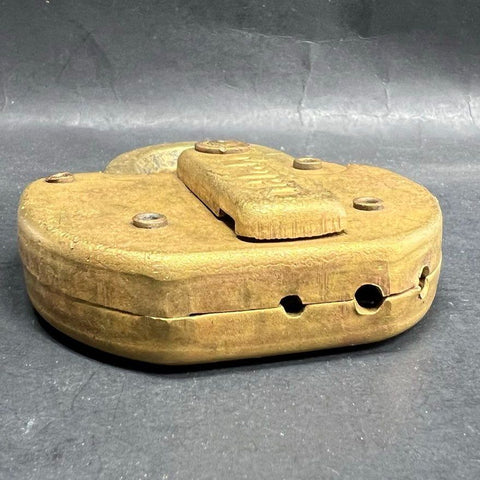 Vintage Adlake Brass Padlock US OF O PAT 2040482 Heavy Duty No Key