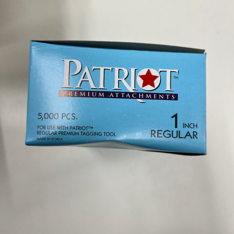 Patriot Case of 10 Boxes 1" Regular Tagging Gun Fasteners 50,000 Count Total
