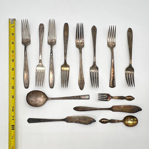 Flatware Lot Rogers Bros Community Oneida Silver Plate 13pc Mixed Vintage