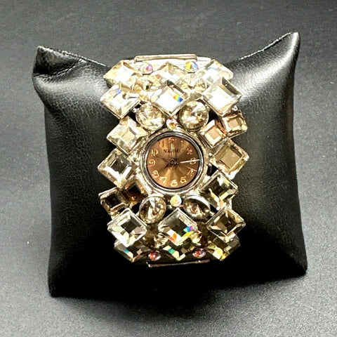 Vintage Style Rhinestone Costume Jewelry Lot Gold Bronze Tone Narmi Watch 15pc