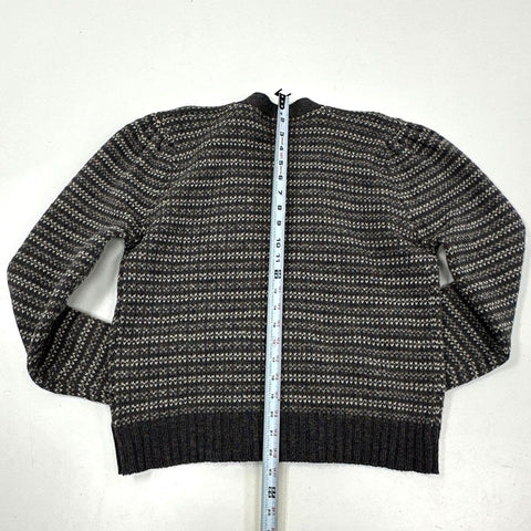 Vintage 80s Aston Women's Shetland Wool Double Breasted Cardigan Sweater Sz 38