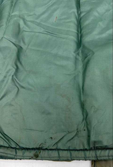 Vintage Military Green Sherpa Lined Quilted Bomber Jacket Liner Men's Small