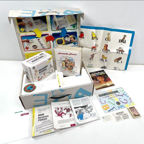 Vintage Hooked On Phonics Reading Power Set SRA Books Cassettes Poster Stickers