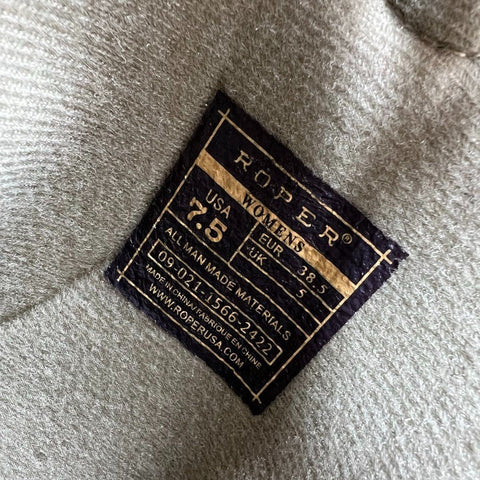 Roper Womens Pink Faux Suede Western Cowboy Boots Square Toe Size 7.5 NWT