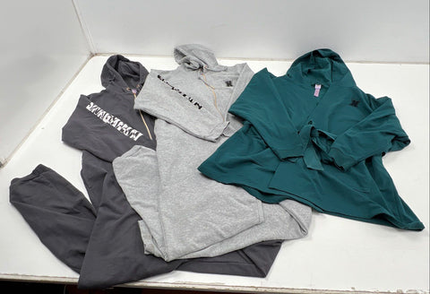 Savage X Fenty Women's Loungewear Lot Jumpsuits & Robe Gray Black Teal Sz L XL
