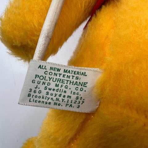 Vintage Gund J. Swedlin Winnie The Pooh Bear Plush Stuffed Animal Toy 1960s