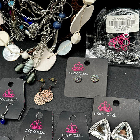 Paparazzi Costume Jewelry Lot 30pc Necklaces Earrings Bracelets Silver Tone