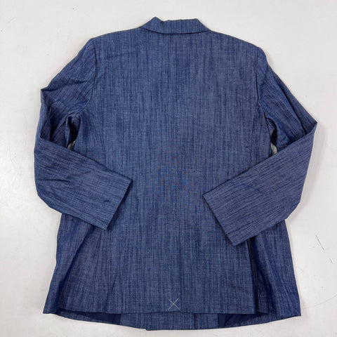 Loft Outlet Women's Blue Denim Double Breasted Blazer Jacket Sz 16 NWT