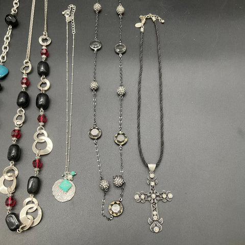 Lia Sophia Fashion Jewelry Lot of 6 Beaded Necklaces Multi-Strand Bracelet