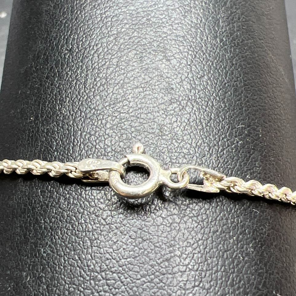 925 Sterling Silver Twist Rope Chain Bracelet 2.61g