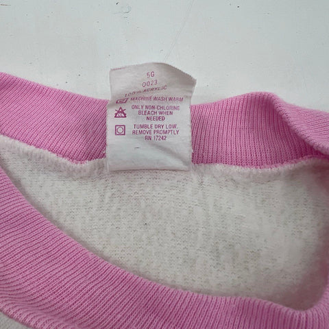 Vintage 90s Minnie Mouse Hearts Sweatshirt Jog Togs Made in USA Sz Large 6X