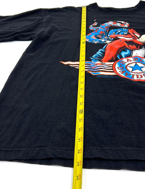 Vintage 90s Harley Davidson T-Shirt Lot Taz 1994 & Winnipeg Double Stitch Sz L
