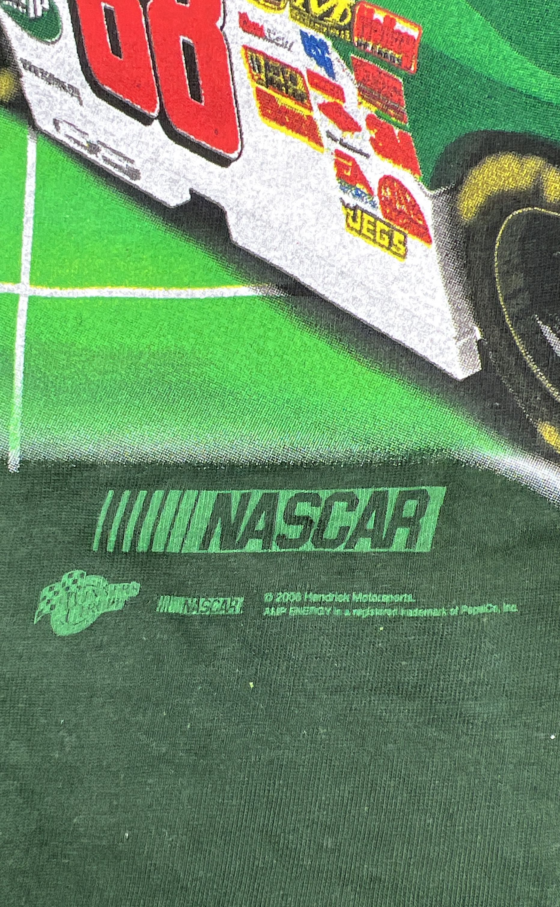 Vintage 2008 Dale Jr NASCAR #88 AMP T-Shirt Daytona 500 Winners Circle Sz XL