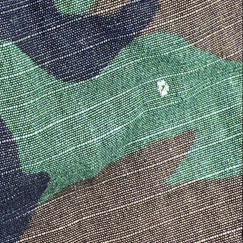 Vintage Military Woodland Camo Ripstop BDU Combat Jacket Shirt Men's Large Long