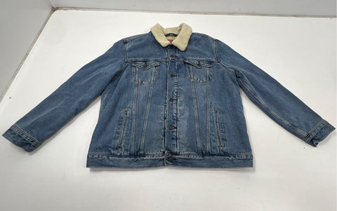 Levi's Men's Blue Denim Sherpa Lined Type III Trucker Jacket NWT Sz XXL