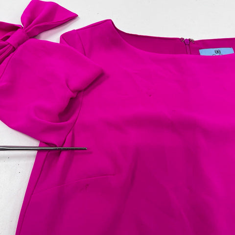 CeCe Women's Fuchsia Pink Bow Tie Sleeve Shift Dress Size 2 NWT