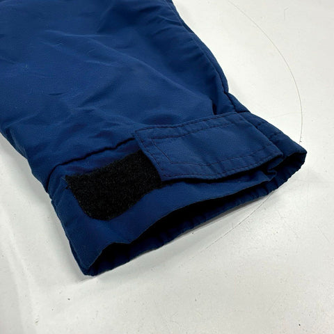 Vintage 90s REI Mountain Parka Hooded Jacket Blue Khaki Trim Sz XL