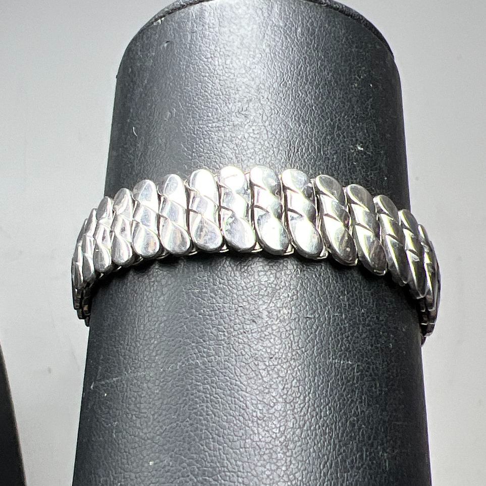 Gemex Sterling Silver and Stainless Steel ID Bracelet