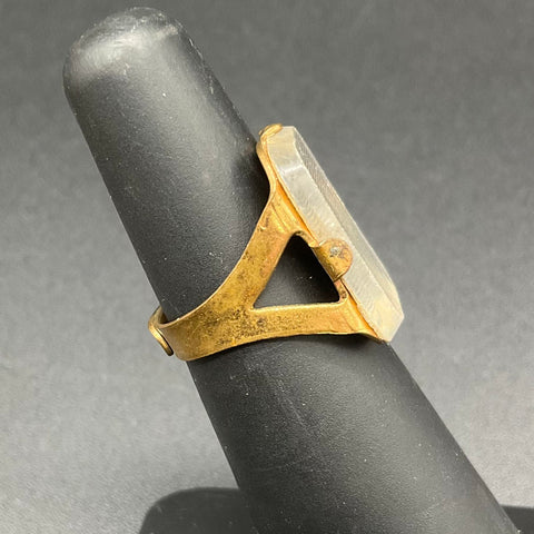 Vintage 1950s Howdy Doody Poll-Parrot Metal Lenticular Flicker Ring Adjustable