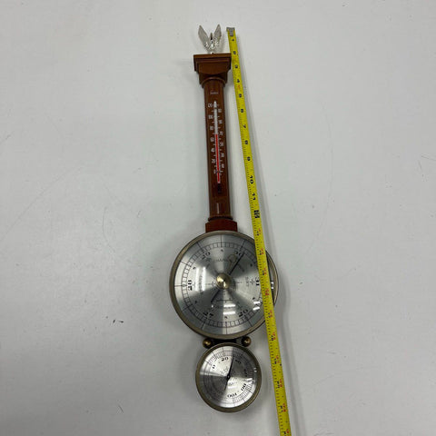 Vintage Airguide Wall Weather Station Barometer Thermometer Mid-Century Eagle
