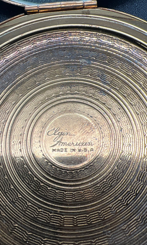 Vintage Elgin American & Byzac Lot of 2 Powder Compacts Gold & Silver Tone