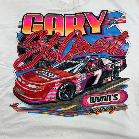 Vintage 90s Gary St. Amant Wynn's Racing T-Shirt Single Stitch Made USA Sz XXL