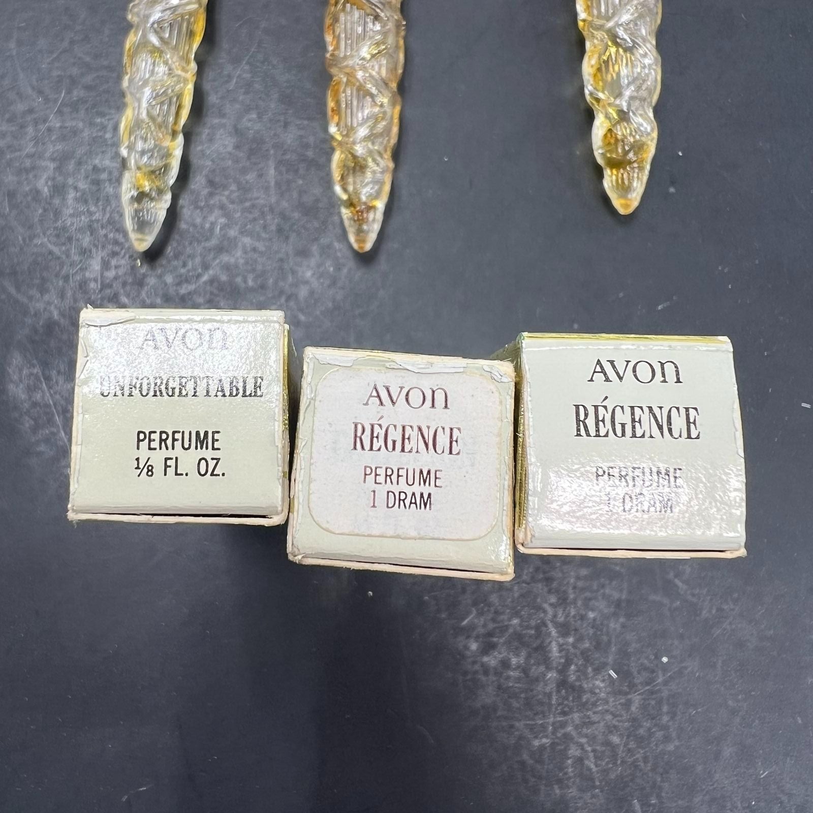 Vintage Avon Perfume Pins Chick a Peep Flower Basket Regence Lot of 6