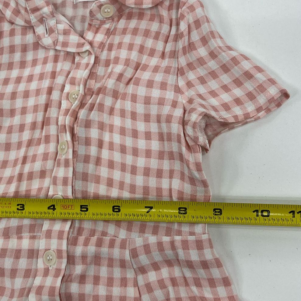 Toddler Girl's Reformation Pink Checkered Rayon Blend Casual Dress - Size 2T
