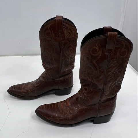 Dan Post DP2668 Brown Ostrich Leg Western Cowboy Boots Men's Size 11.5 D