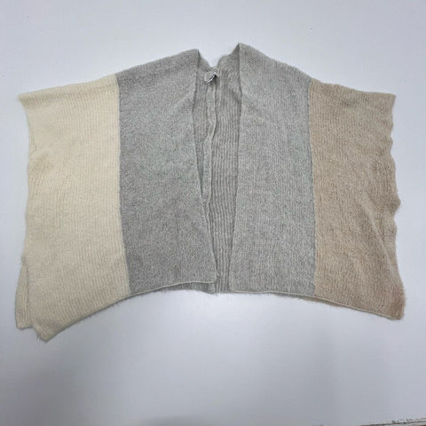 Saturday Sunday Women's Lot of 2 Cardigan Vests Multicolor Gray Fuzzy Knit O/S