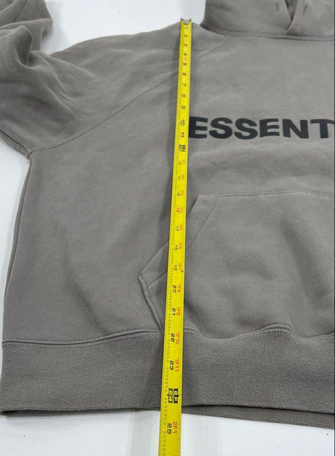 Fear of God Essentials Gray Logo Pullover Sweatshirt Hoodie Men's XS