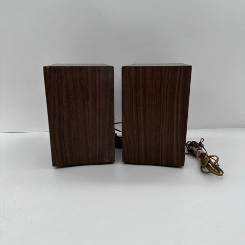 Vintage Bookshelf Speakers Pair Model 6328 Wood Grain Not Tested Sold As-Is