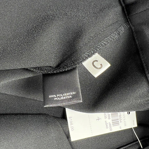 Ann Taylor Women's Black Maxi Skirt High Front Slit Polyester Sz 4 NWT