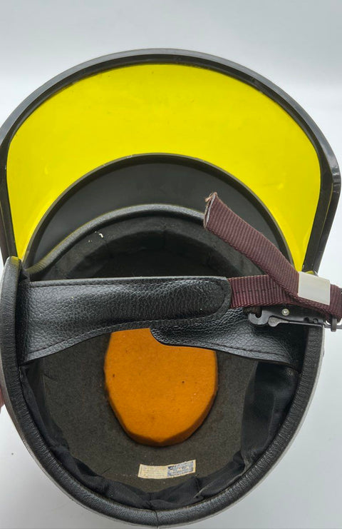 Vintage Sno Rider Helmet Black with Amber Visor AMA Approved Display Only