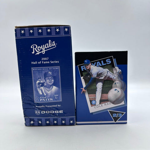 MLB Baseball Bobblehead Lot Kansas City Royals Fred Patek & Cole Ragans 2 Pieces