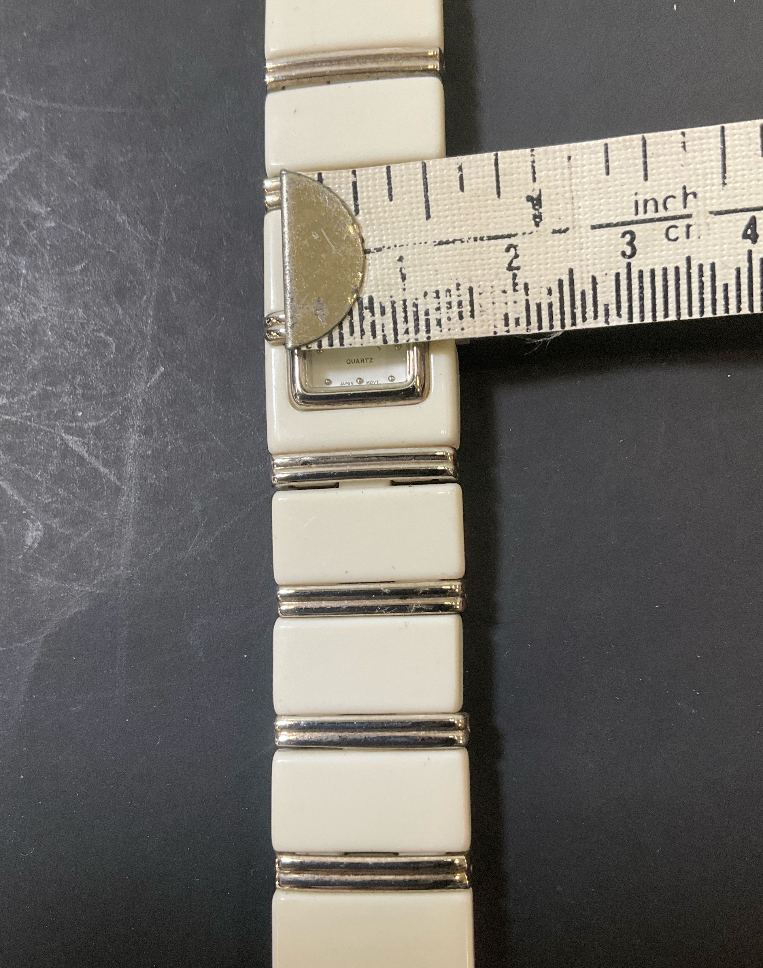 Vintage Alto Women's White Rectangular Bracelet Style Watch Untested