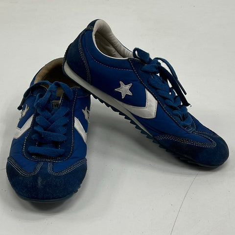 Vintage 2004 Converse Runner Blue Suede Nylon Athletic Sneakers Mens Size 7
