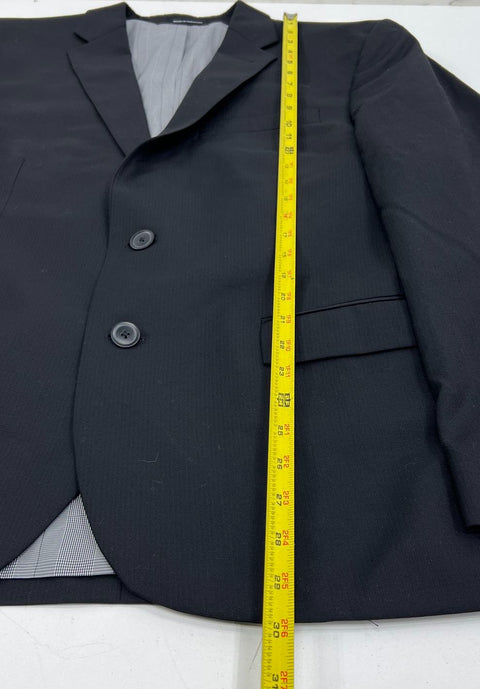 Egara Black 100% Wool Slim Fit 2 Piece Suit Men's 42R 36W