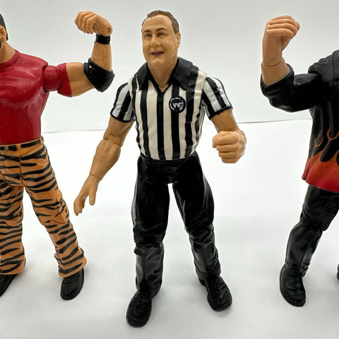 WWF Wrestling Action Figure Lot 3 Chris Jericho Chuck Palumbo Ref Accessories