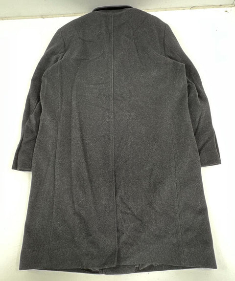London Fog Signature Charcoal Gray Wool Blend Overcoat Top Coat Men's Size 42R