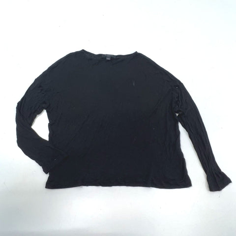 All Saints Francesco Rita Tee Black Ramskull Logo Semi Sheer Top Women's S