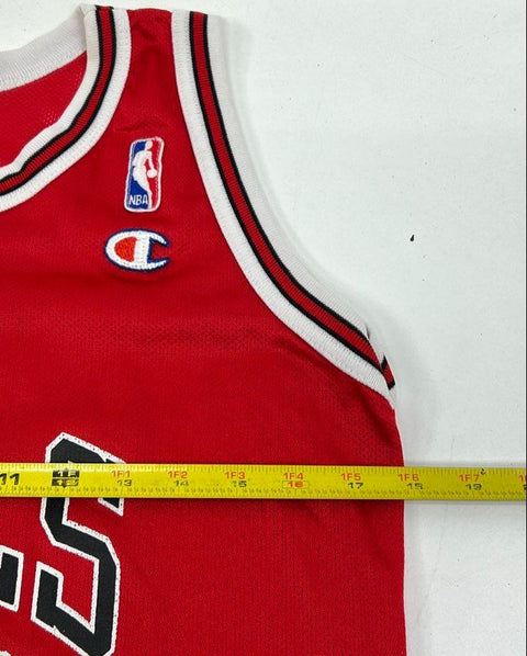Vintage 90s Champion Michael Jordan 23 Chicago Bulls Jersey Youth L 14-16 Red