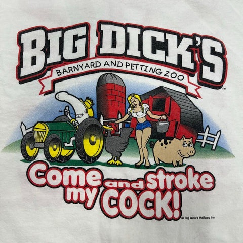 Big Dick's Halfway Inn I Shot The Minnow Funny T-Shirt Double Sided Sz 3XL