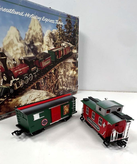 New Bright Greatland Holiday Express Train Set 1986 Vintage Christmas With Box