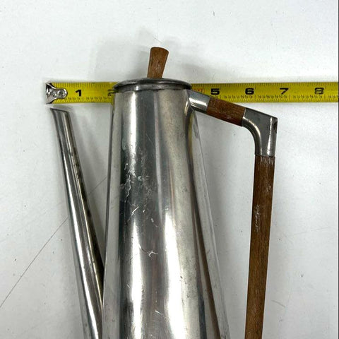 Royal Holland Pewter Daalderop Coffee Pot Teak Handle Mid-Century Modern MCM