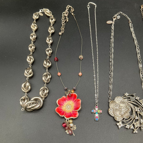 White House Black Market Chico's ZAD Floral Statement Necklaces Jewelry Lot of 7