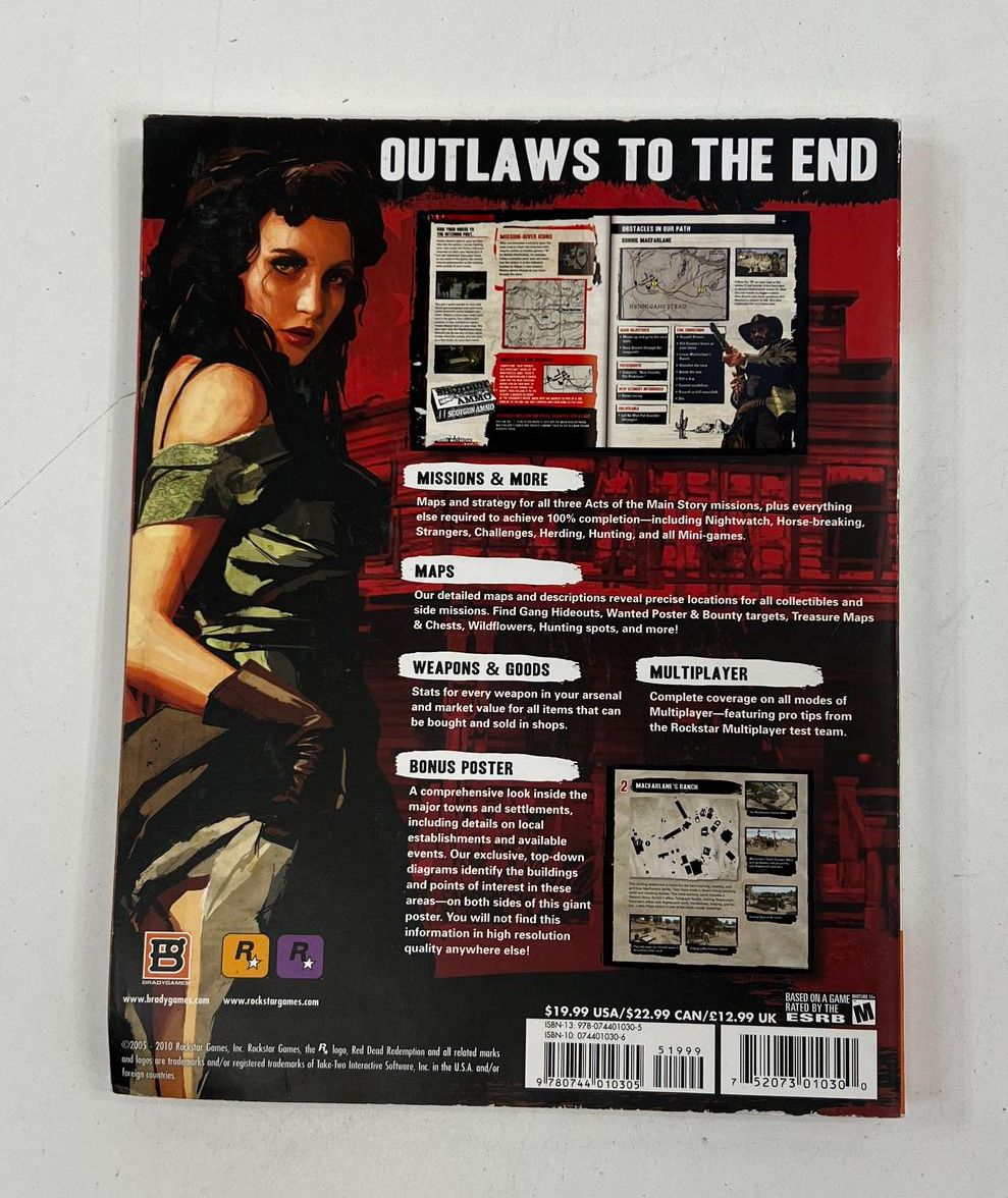 Red Dead Redemption Official Strategy Guide BradyGames PS3 Xbox 360 Signature