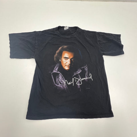 Vintage 1996 Neil Diamond US Tour Concert T-Shirt Graphic Portrait Sz XL