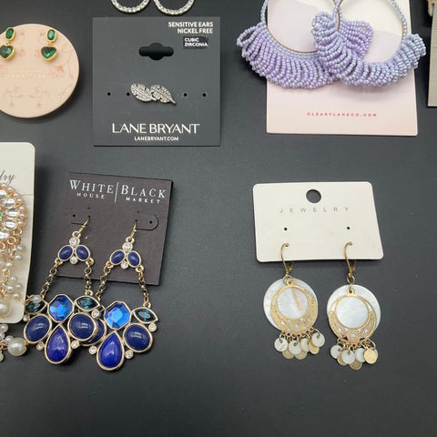 Anthropologie WHBM Lane Bryant World Market Earrings Jewelry Lot of 16